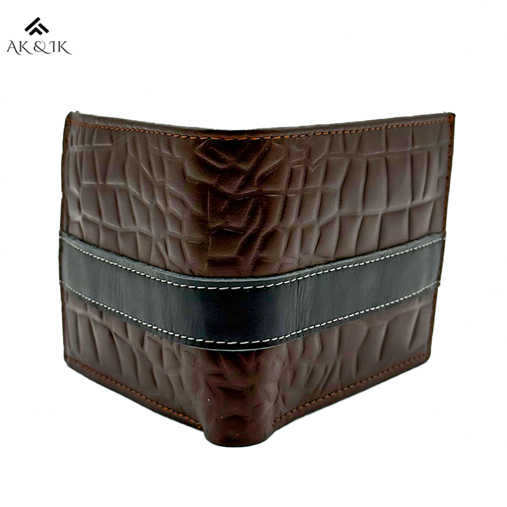 Brown Faux Crocodile Wallet