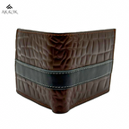 Brown Faux Crocodile Wallet