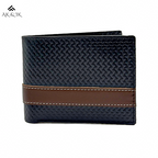 Navy BlueBrown Strip Wallet