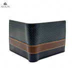 Navy BlueBrown Strip Wallet
