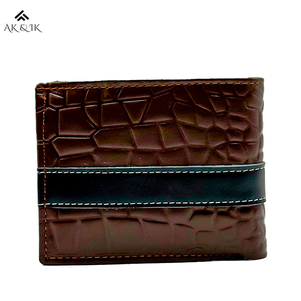 Brown Faux Crocodile Wallet