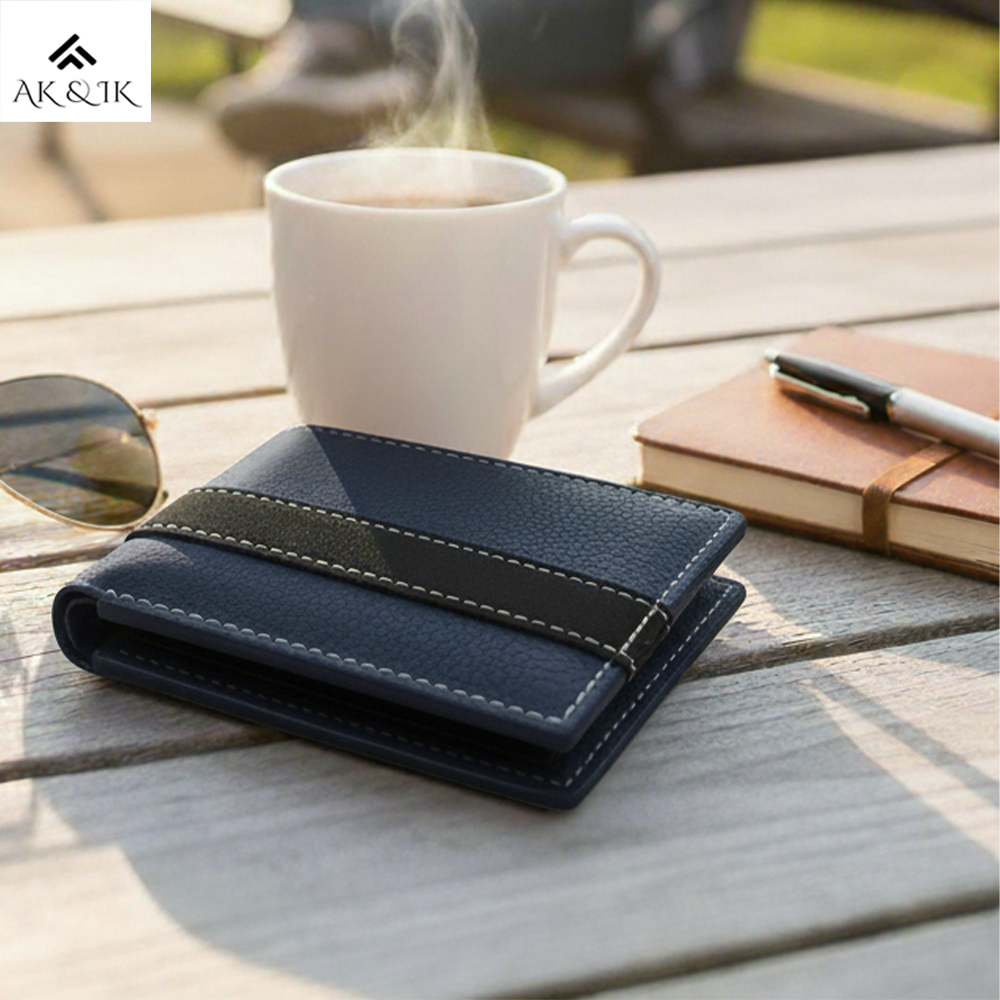 Navy BlueBlack Strip Wallet