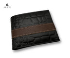 Black Faux Crocodile Wallet
