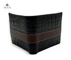 Black Faux Crocodile Wallet