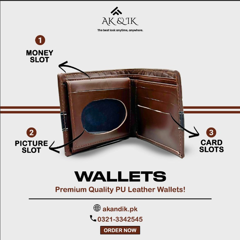 Brown Faux Crocodile Wallet