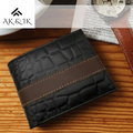 Black Faux Crocodile Wallet